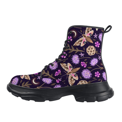 Black & purple boots