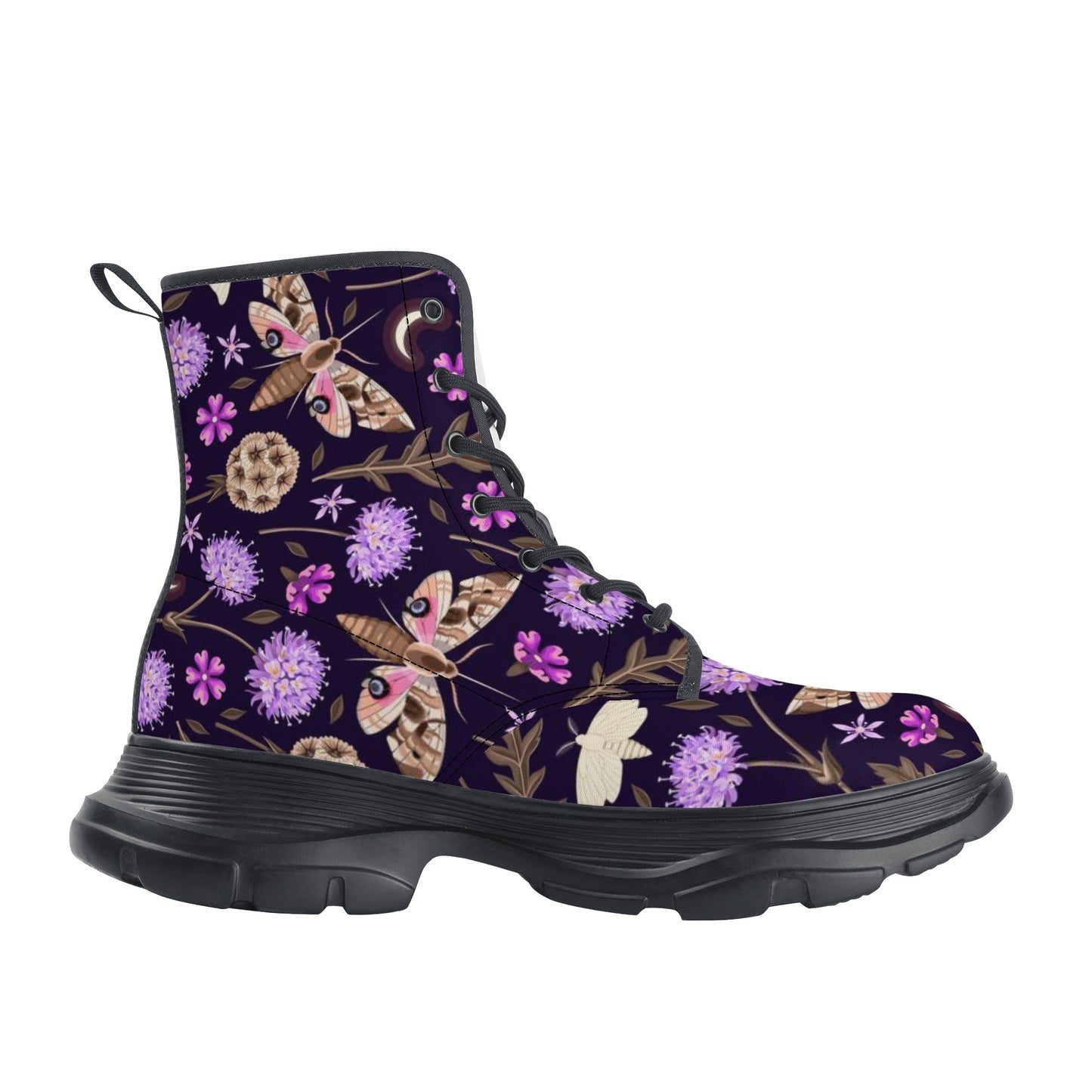 Black & purple boots