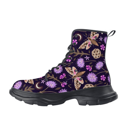 Black & purple boots