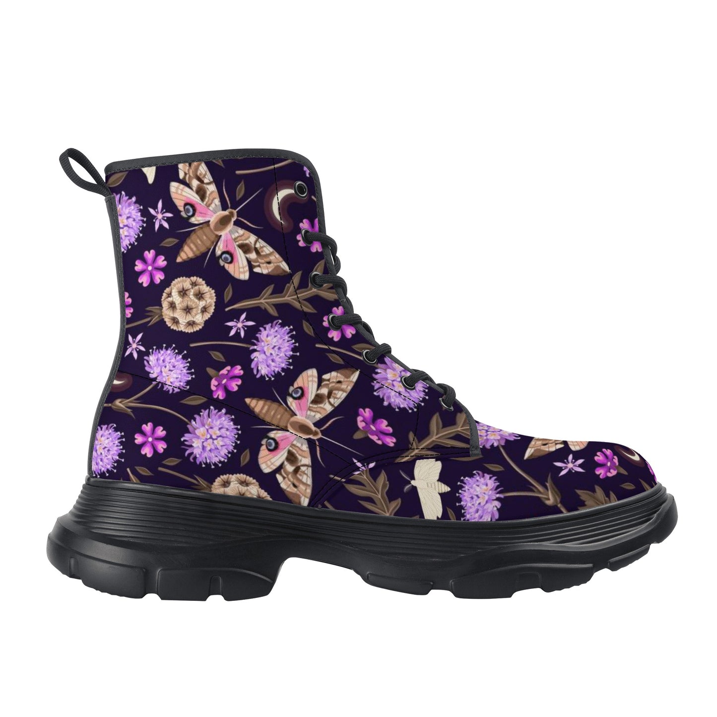 Black & purple boots