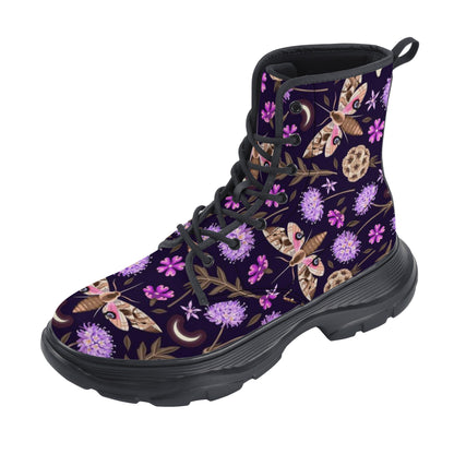 Black & purple boots