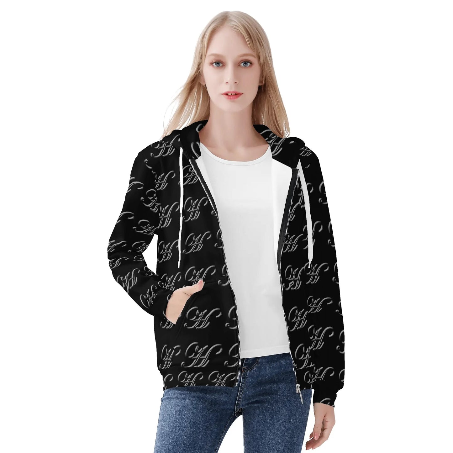 Womens Classic warm zip Up Hoodie