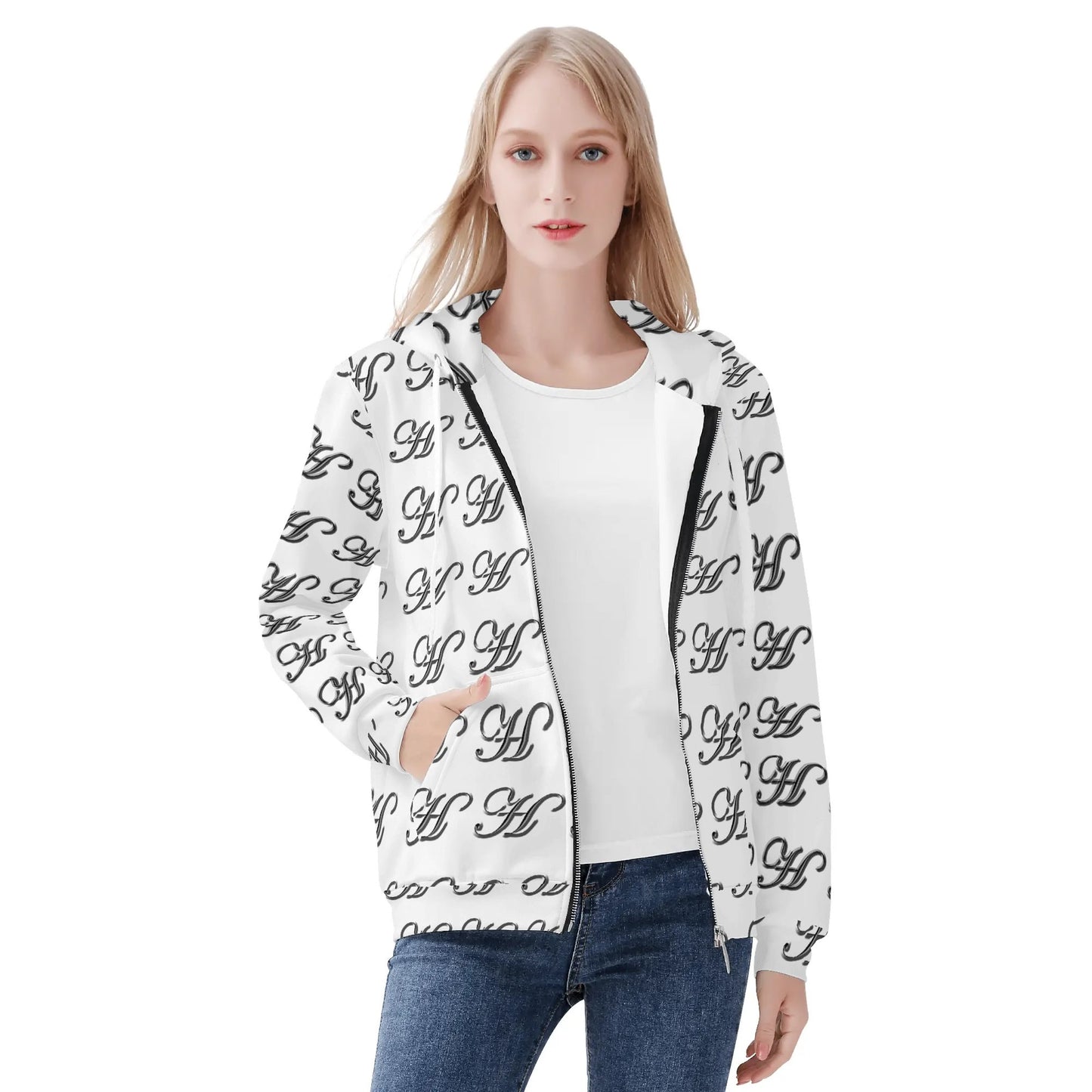 Womens Classic warm zip Up Hoodie