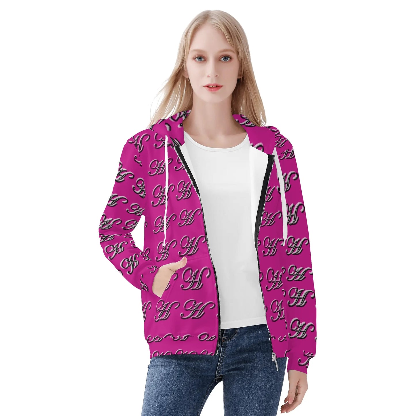 Womens Classic warm zip Up Hoodie