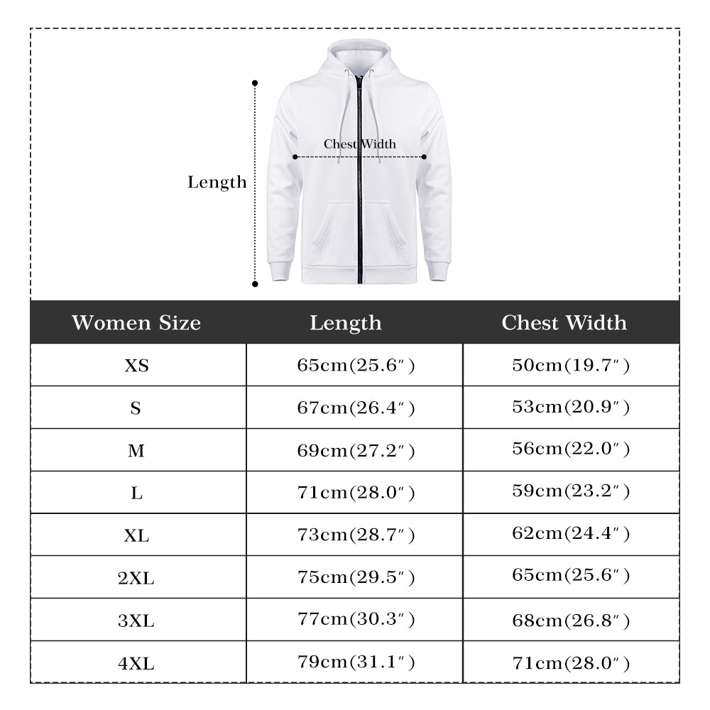 Womens Classic warm zip Up Hoodie