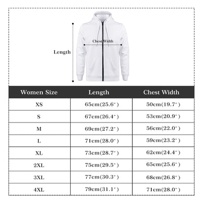 Womens Classic warm zip Up Hoodie